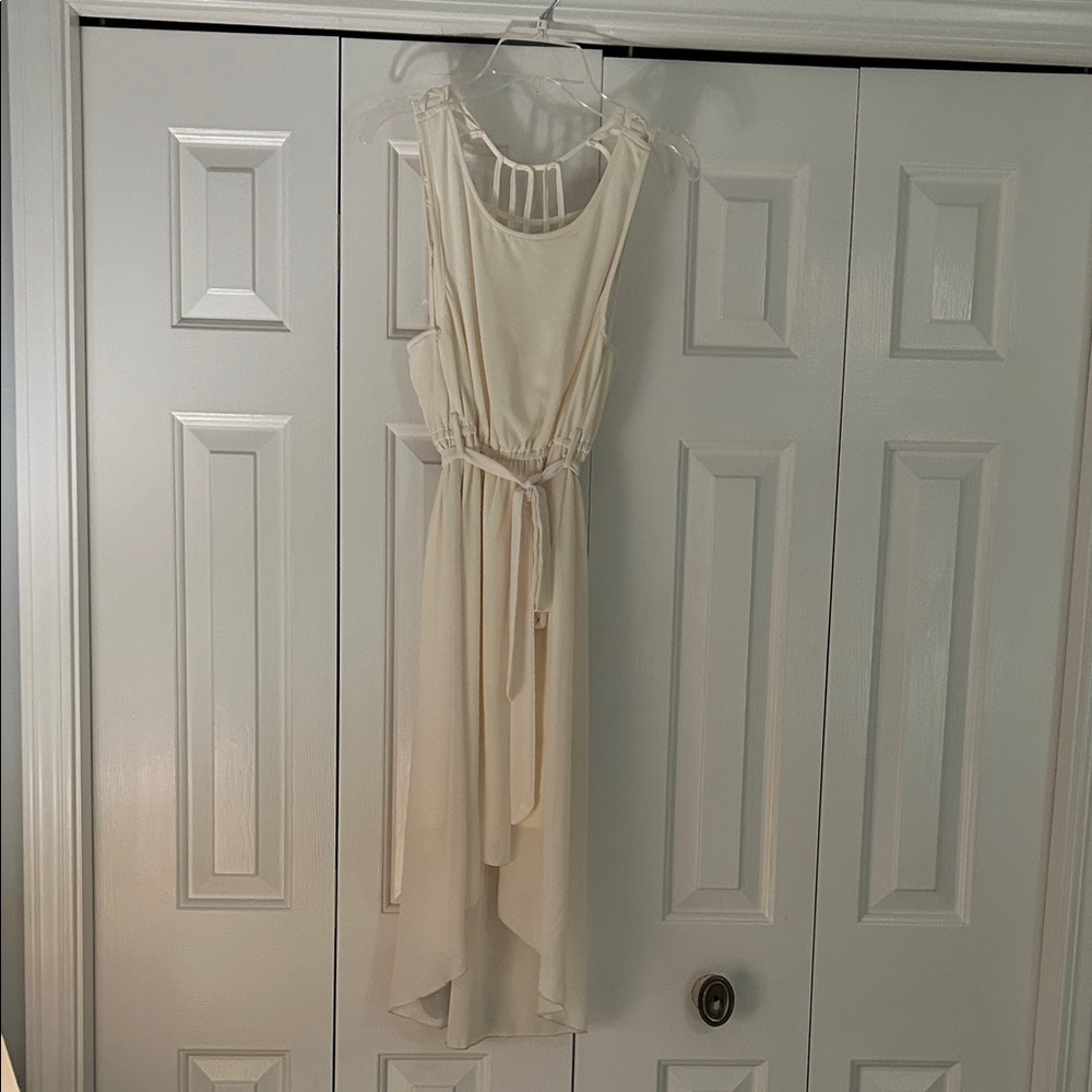 Ya Los Angeles Cream High Low Dress